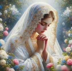 Diamantmalerei Betende Jungfrau Maria 30x40 cm