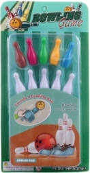 Mini-Kegelspiel für Kinder mit Abschussvorrichtung