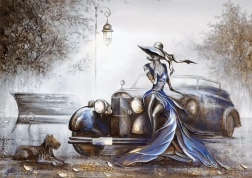 Puzzle Dame in Blau 1000 Teile MAGNOLIA