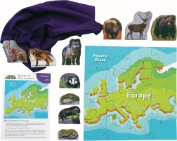 Europa und ihre Tiere Holzpuzzle