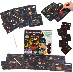 Woopie Art&Fun Kreativset Kratzbilder für Kinder, 7 Teile