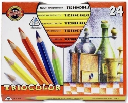 Dreikantige starke Buntstifte KOH‑I‑NOOR Triocolor 24 Stk.