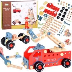 Kreatives Holzspielzeug-Set mit 129 Teilen