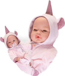 Antonio Juan blinkende Puppe Baby mit Geräuschen und weichem Körper - 37 cm