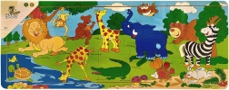 Brettpuzzle ZOO aus Holz, 21 Teile