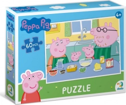Puzzle Peppa Wutz – Gemeinsames Kochen, 60 Teile