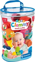Clementoni Soft Clemmy weiche Bausteine für Babys – 40 Stück
