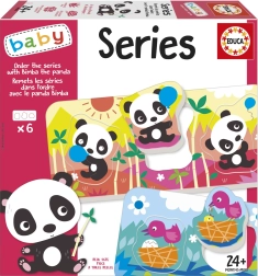 Educa Baby Einlegepuzzle Panda Bimba und Freunde, 6 Puzzle mit je 3 Teilen