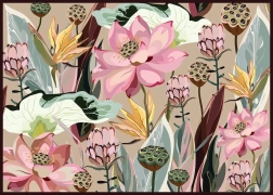 Puzzle Blumen: Lotus und Protea 1000 Teile