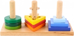 Holzpuzzle zum Lernen mit Formen Bigjigs Toys – stecken und drehen