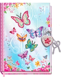 Tagebuch mit Schmetterlingen und Schloss