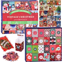 Adventskalender-Puzzle – 24 weihnachtliche Puzzles im Vintage-Stil