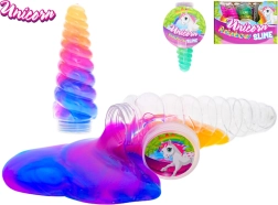 Einhornhorn mit Regenbogenschleim 13,5 cm