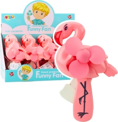 Mechanischer Handventilator für Kinder, rosa Flamingo