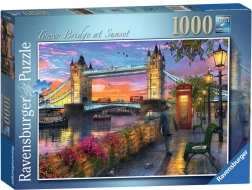 Puzzle 1000 Teile Sonnenuntergang über der Tower Bridge