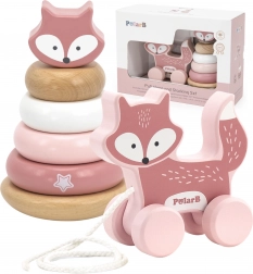 Holz-Set VIGA PolarB – Fuchs-Stapelturm und Nachziehfuchs