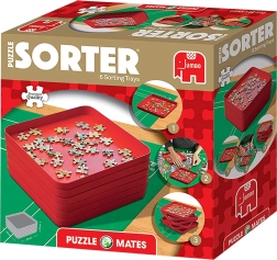 Puzzle-Sortierschalen-Set – 6 Schalen, rot, 20 × 20 cm JUMBO PUZZLE MATES