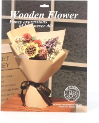 Holz 3D dekorative Rose