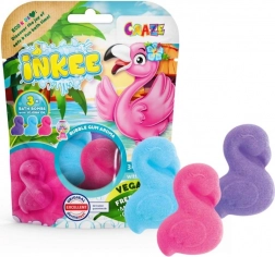 Inkee sprudelnde Badebomben Flamingo 3×55 g