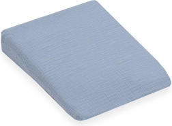 Musselin-Kissenbezug für Kinderkeilkissen – New Baby Standard 30 × 37 cm, blau