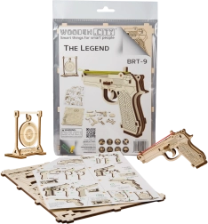 Holzpistole 3D-Puzzle Legend BRT–19 WOODEN CITY (31 Teile)