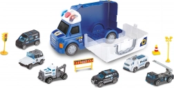 Polizeiauto mit Effekten und 6 kleinen Autos