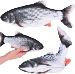 Interaktiver Plüschfisch mit beweglichem Schwanz, USB, 25 cm