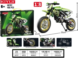Bausatz grünes Motorrad 466 Teile
