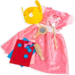 Bigjigs Toys Prinzessinnenkostüm – rosa Kleid mit Accessoires
