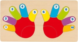 Goki Holz-Einlegepuzzle Hände