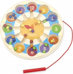Holz-Magnetspiel Uhr Labyrinth Viga