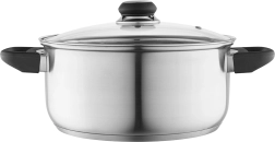 Altom Design Edelstahl-Topf emilio 4,2 l, 24 cm mit Glasdeckel