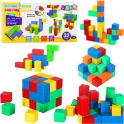 Magnetische Konstruktionsbauklötze für Kinder, 32 Teile