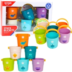 Set bunter Eimer zum Spielen für Kinder