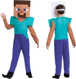 Kinderkostüm Steve aus Minecraft 127–136 cm (7–8 Jahre)