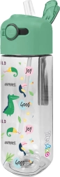 Kinderflasche OXY SMiLE 450 ml Dino mit Strohhalm