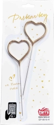 Goldene Herz‑Wunderkerzen 16,5 cm
