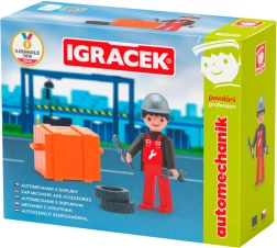 Efko Igráček Beruf Automechaniker – Gelenkfigur mit Zubehör