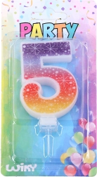 Partykerze Nummer 5 Sterne