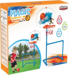 Set aus Fußballtor und Basketballkorb 2-in-1
