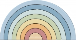 Pastellfarbener Holz-Regenbogen TOOKY TOY Montessori-Bauset