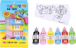 Glasfarben mit Glitzer 5+1