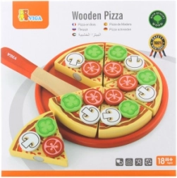 Holzpizza zum Schneiden für Kinder 18M+
