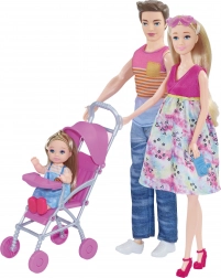 Schwangere Puppe mit Familie 30 cm