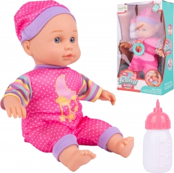 Baby-Puppe mit Fütterfläschchen