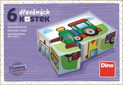 Holzbausteine Verkehr – 6 Würfel