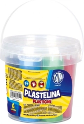 Plastilin ASTRA – Set mit 6 Farben im Eimer