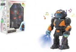 Robot aus Kunststoff mit Lichtern und Geräuschen 22 cm