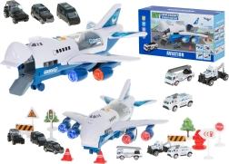 Polizei-Transportflugzeug mit 6 Autos
