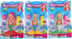 Meerjungfrau mit langen Haaren und glitzerndem Kleid